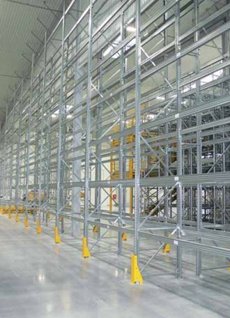 Palettenregal VA90 Hochregallager mit Anfahrschutz