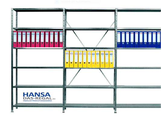 Metall Aktenregal mit einigen Aktenordnern