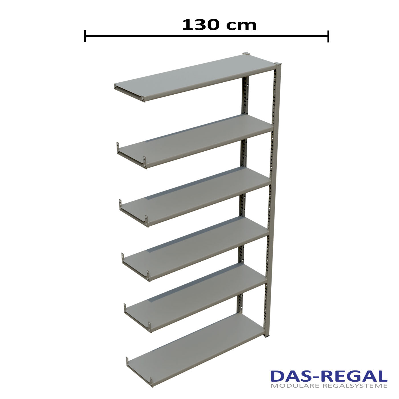 GPverzinkt Metallregal Fachbodenregal Stecksystem Erweiterung 130
cm