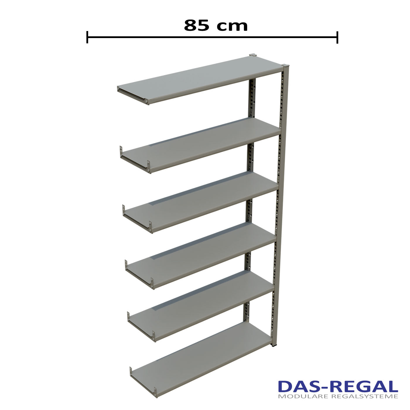 GPverzinkt Metallregal Fachbodenregal Stecksystem Erweiterung 85cm