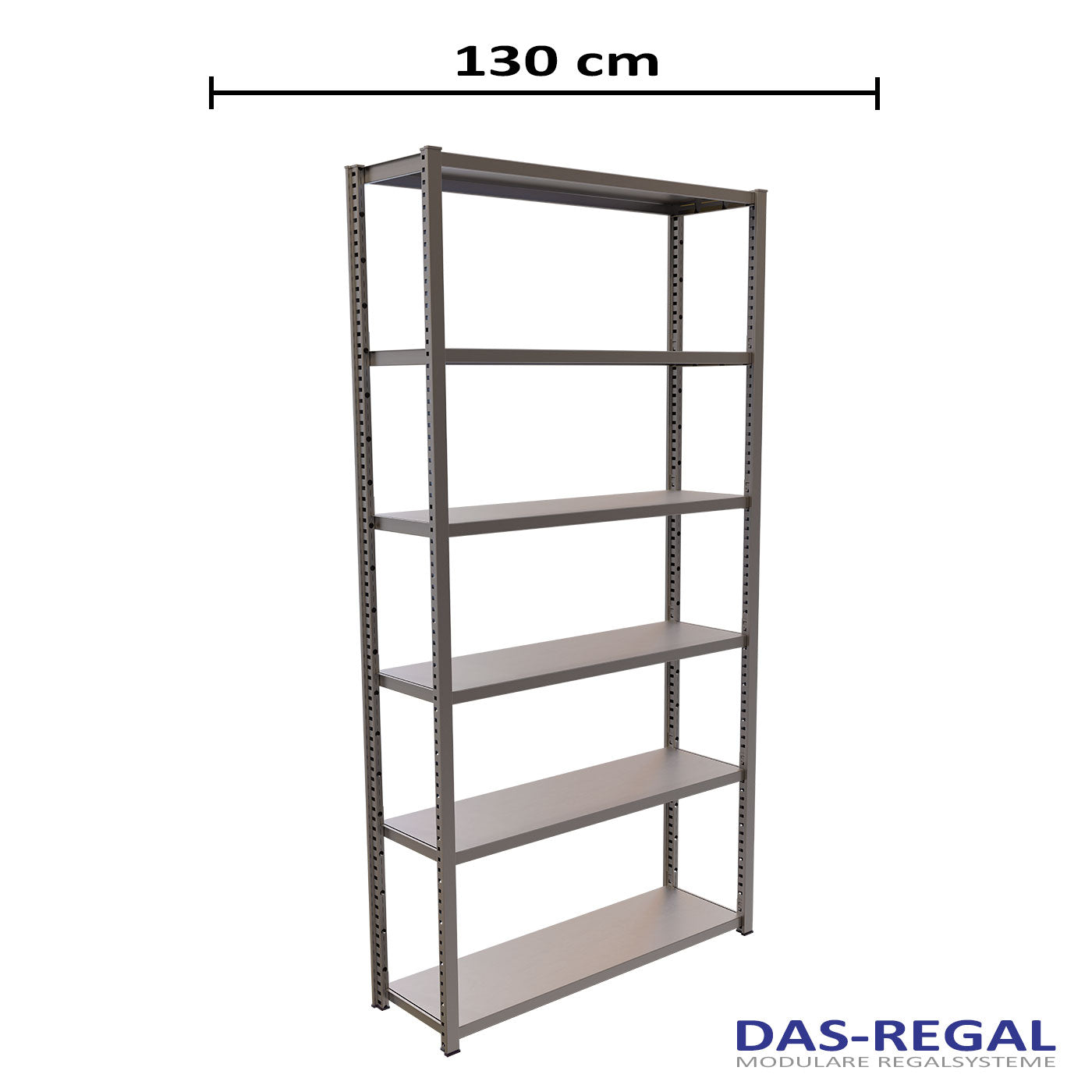 GPverzinkt Metallregal Fachbodenregal Stecksystem Grundregal 130cm