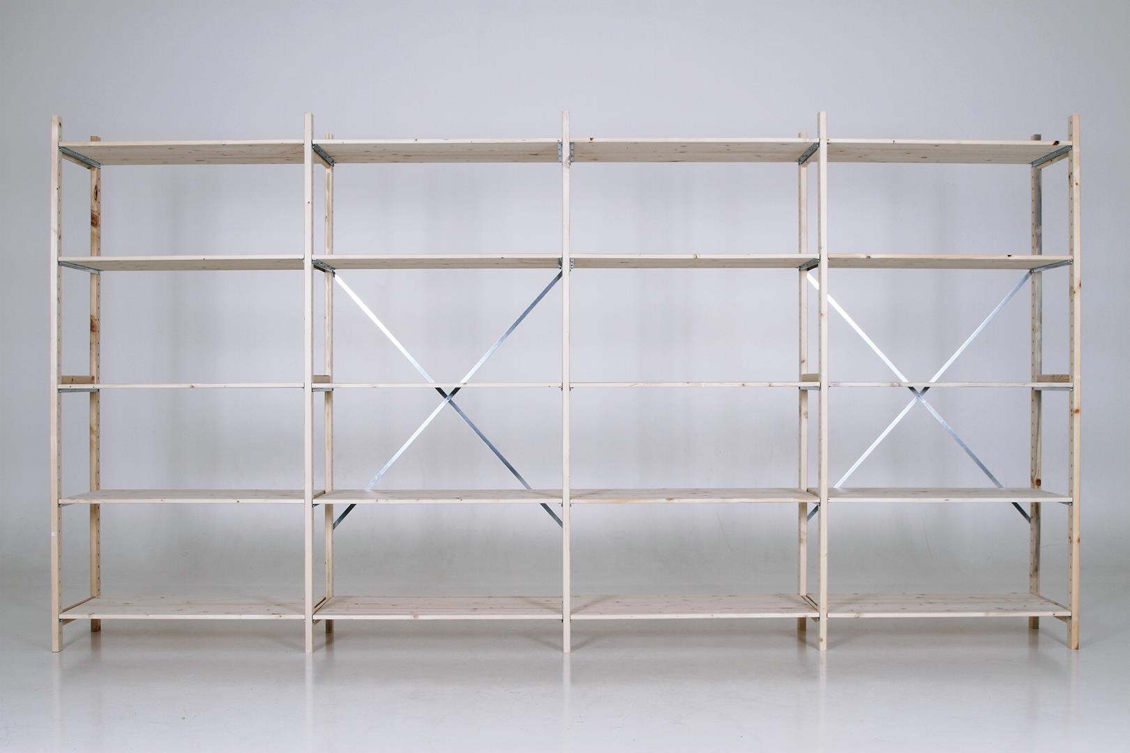 Holzregal Aktenregal Ordnerregal Hansa 4 Felder