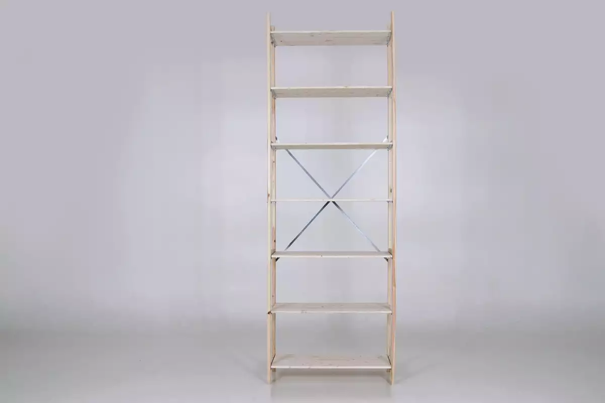 Holzregal 100 x 300 cm mit 7 Fachböden