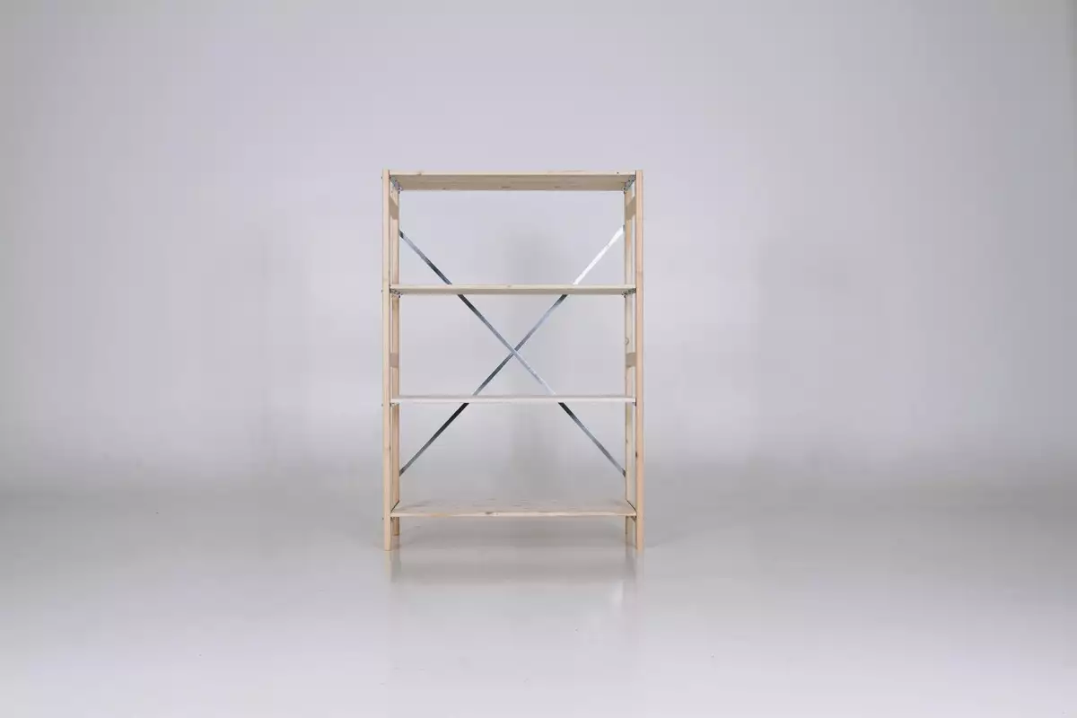 Holzregal 100 x 150 cm mit 4 Fachböden